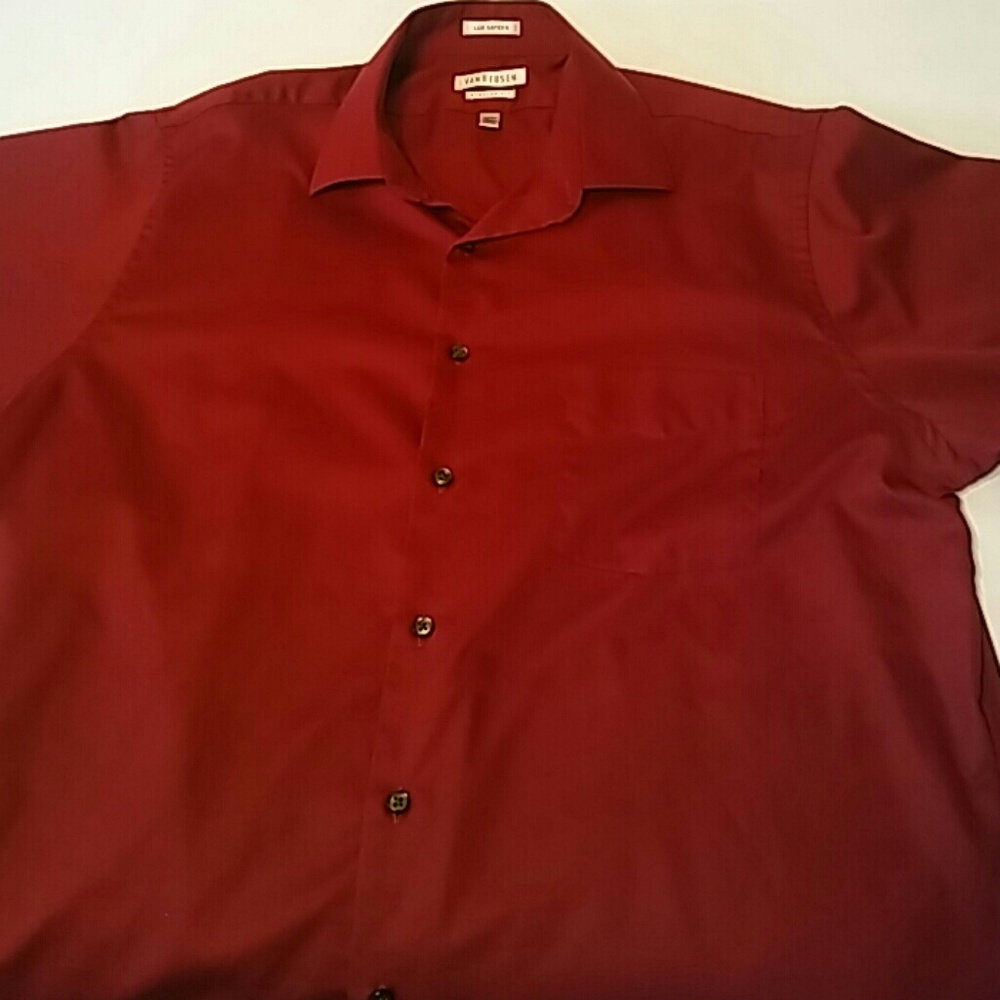 VanHeusen Lux Sateen Mens XL 17- 32/33 Dress Shirt